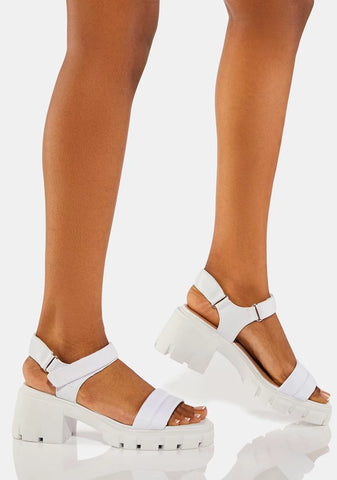 White Louella Platform Sandals