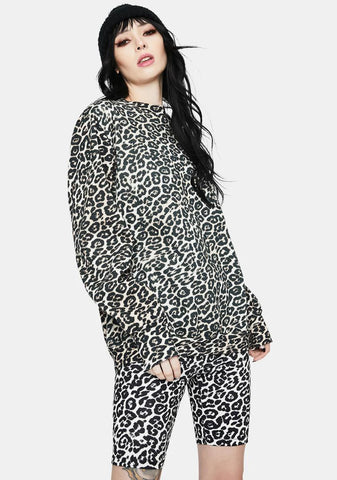 Spring Leopard Diana Crewneck Sweatshirt