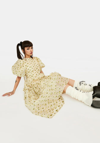 Dream Meadow Jacquard Maxi Dress