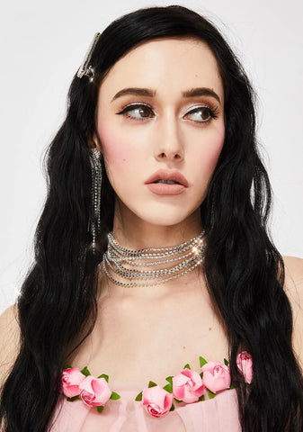 Right By Your Side Rhinestone Choker