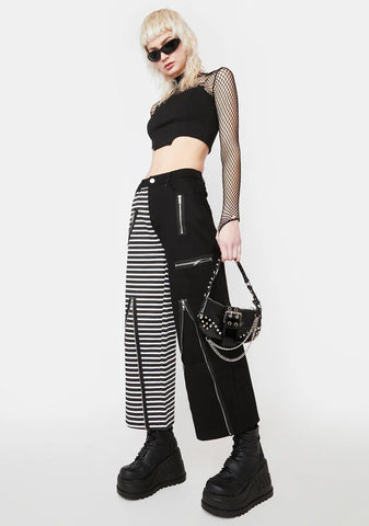 Two Tone Striped Pants