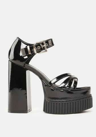 All Star Patent Vinyl Platform Heels