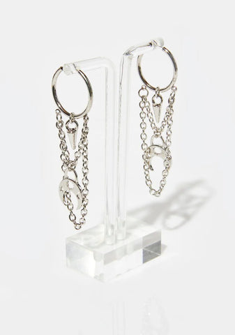 Divine Like Moonlight Hoop Earrings