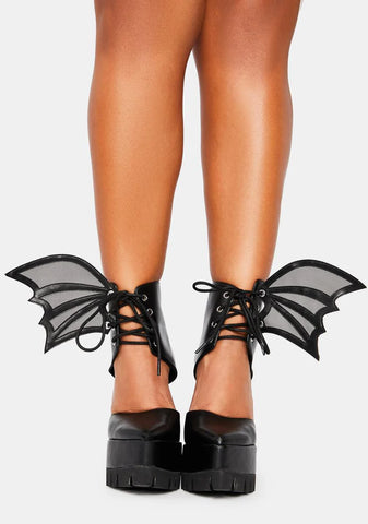 Midnight Calling Bat Wing Heels