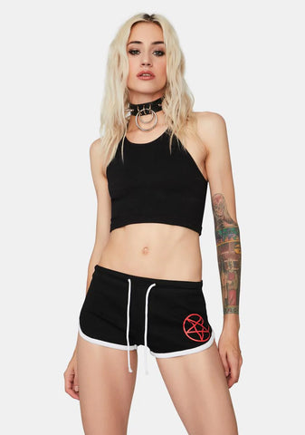 Enjoy Satan Graphic Shorts