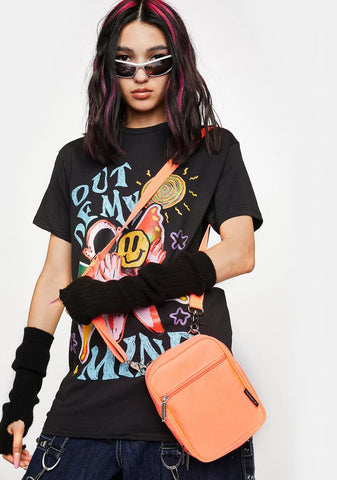 Orange Sidekick Crossbody Sling Bag