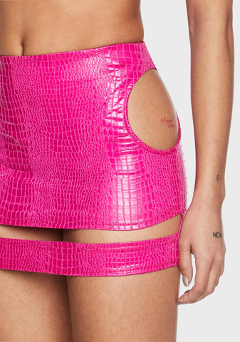 Socialite Behavior Cut-Out Mini Skirt