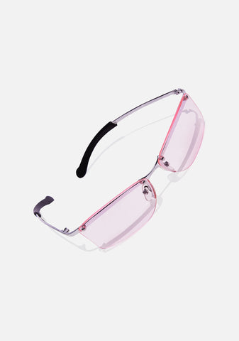 Pink Ness Frameless Sunglasses