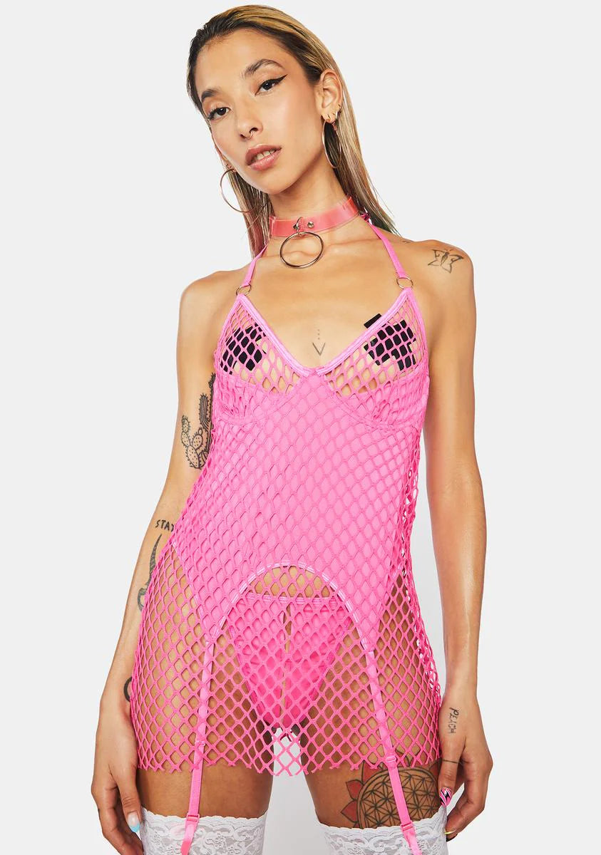 Once A Cheater Fishnet Romper