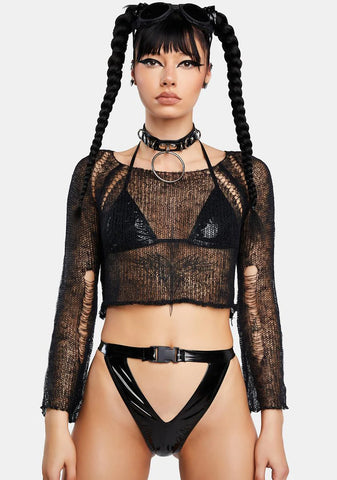 Off My Back Long Sleeve Crop Top