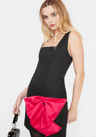 Sweet Statement Bow Mini Dress