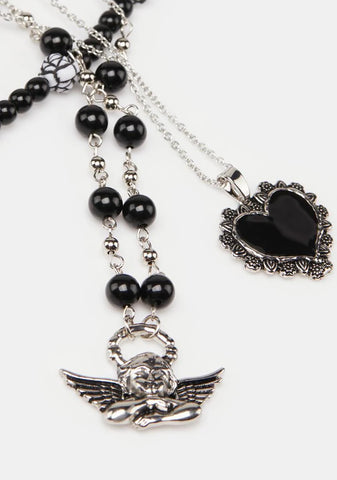 Fallen Angel Layered Necklace