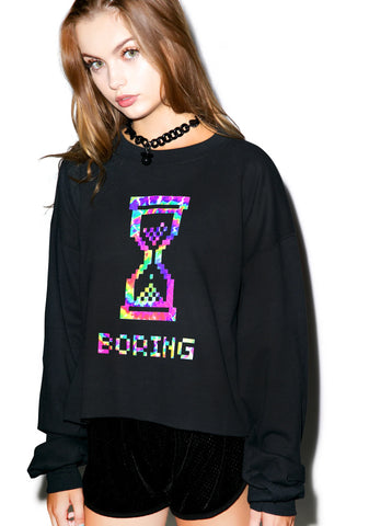 Boring Crop Sweatshirt