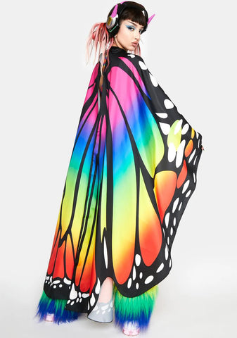 Rainbow Wings Of Paradise Butterfly Cape