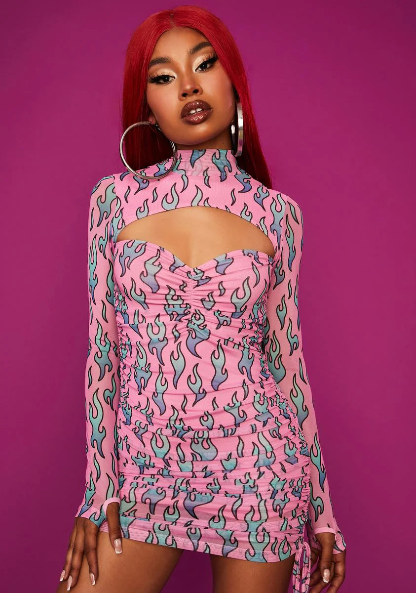 All The Rage Sheer Mini Dress