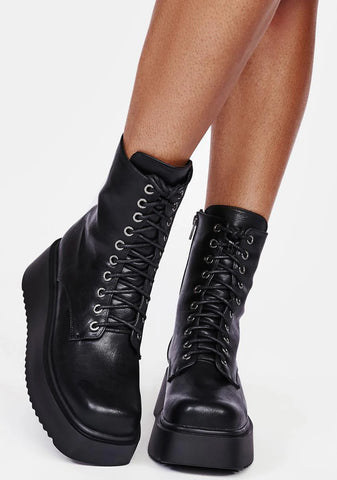 Spring Rain Combat Boots