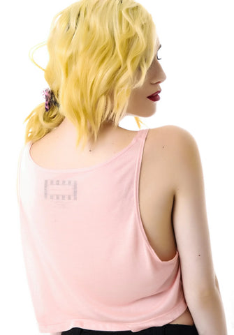 Drunk and Goth Cropped Tank Top - Black