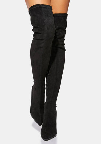 Night Deck The Halls Thigh High Boots