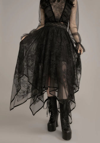 The Midnight Hour Lace Midi Skirt