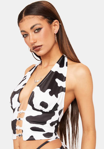 Disco Cow Corset Top