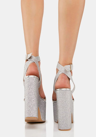 Silver Ariyah Platform Heels