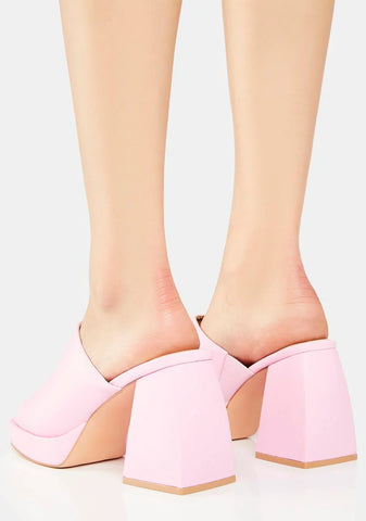 Sweet First Place Heeled Mules