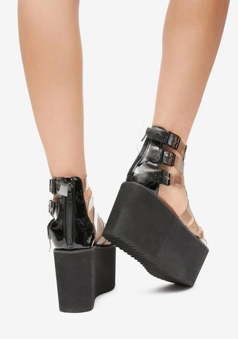 Black Pest Platform Sandals