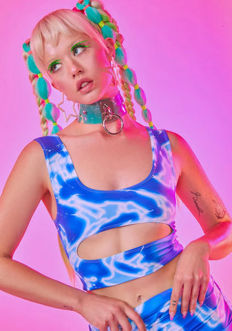 Blue Waves Crop Tank