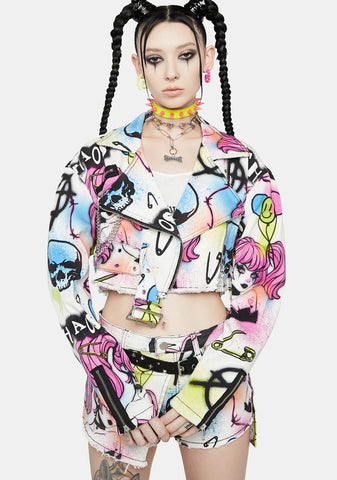 Let's Cause Chaos Moto Jacket