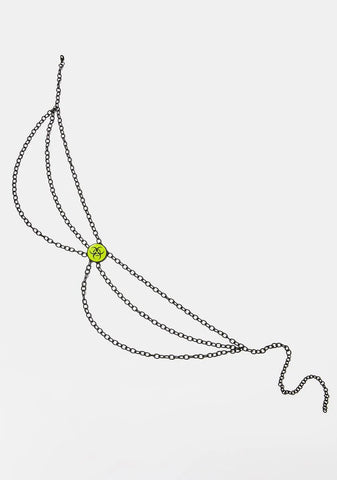 Radioactive Heart Layered Belly Chain