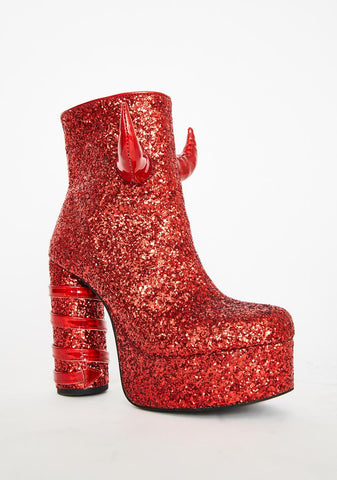 Date The Devil Glitter Boots