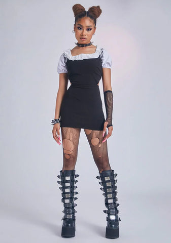 Dark Shadow Bloom Mini Dress