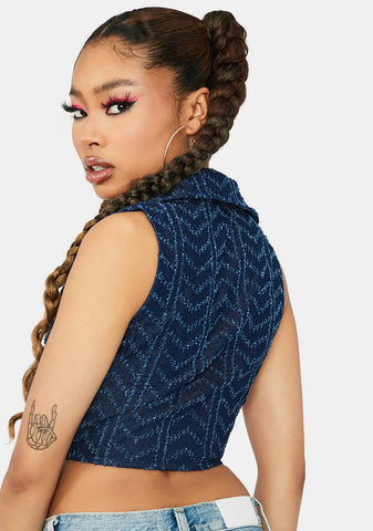 Y2K Realness Denim Corset Top