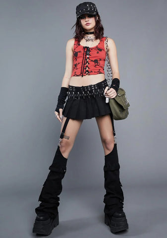 Plain Disguise Lace-Up Tank