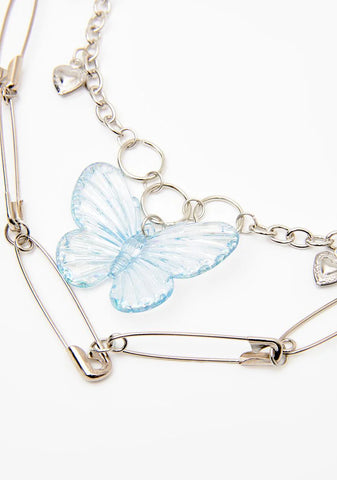 Wings Of Danger Layered Chain Necklace