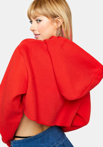 Hot Stare Cropped Hoodie