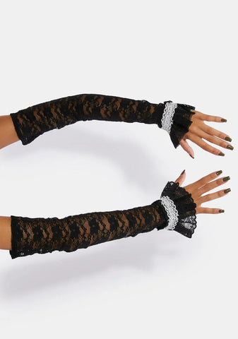 Noir Pour Moi Lace Arm Sleeves