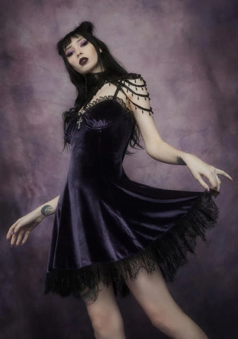 Violet Blind Faith Velvet Dress