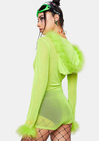 Lime Night Nomad Sheer Romper