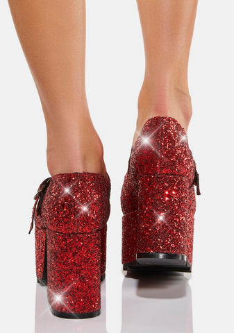 Flamboyant Platform Mary Janes