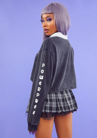 Escaping Danger Cropped Polo Tee