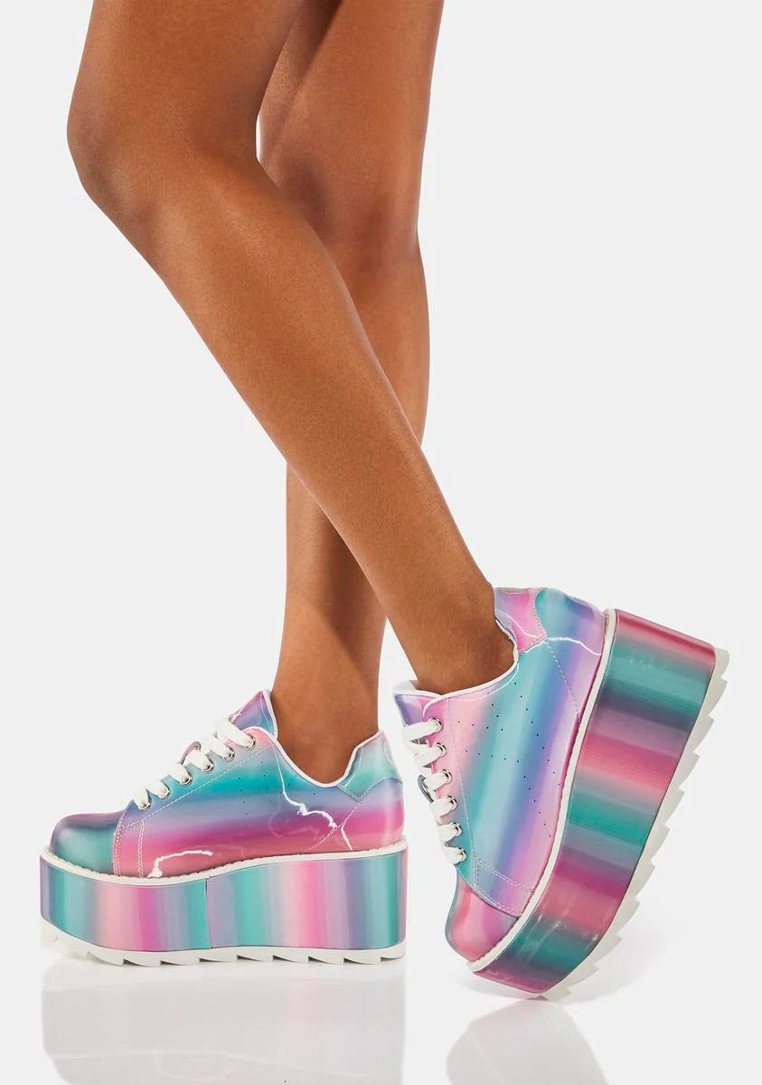Lala Prizmatiq Pastel Platform Sneakers