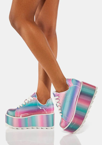 Lala Prizmatiq Pastel Platform Sneakers