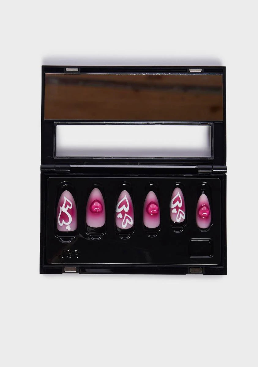 As Peach Press-On Nails