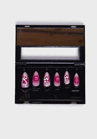 As Peach Press-On Nails