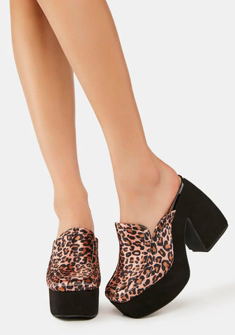 Always Spotted Leopard Mules