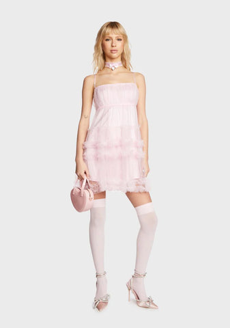 Candy Bold Fortune Tulle Mini Dress