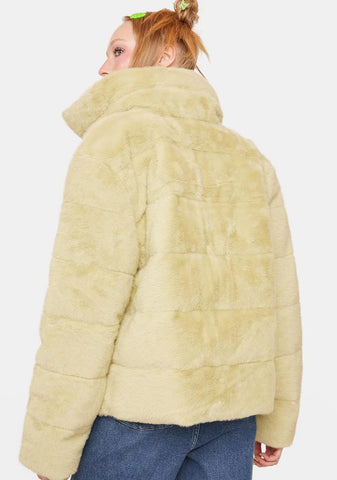 Melon Marina Faux Fur Puffer Jacket