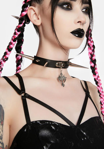 No Salvation Spiked Choker