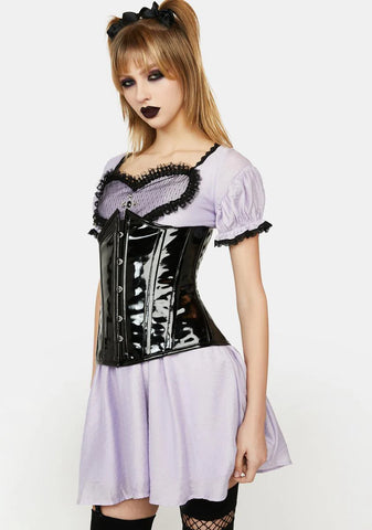 Purple Mini Dress With Heart Detail